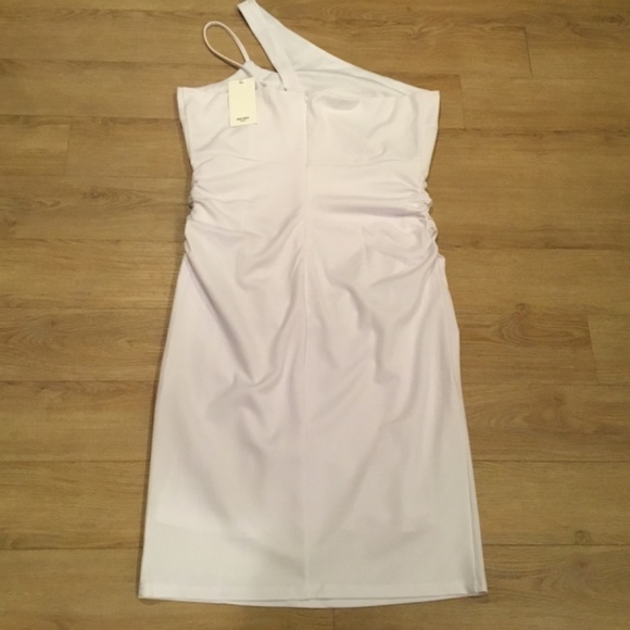 Women's One Shoulder Cutout Ruched Bodycon Dress - Picture 9 of 9